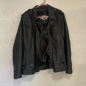 Harley Davidson Women's Leather Jacket Sz:2W Insulated Black 97113-99VW